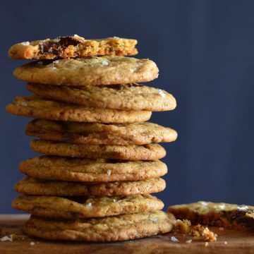 stack of chocolate chip cookies