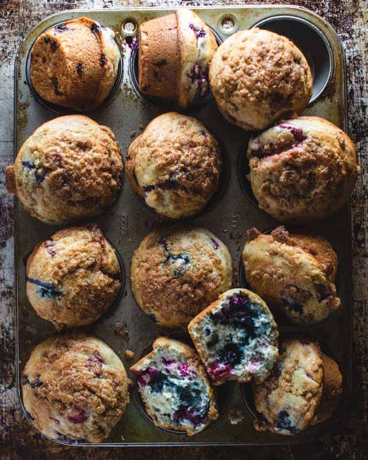 Mixed Berry Muffins With Streusel Topping • My Pocket Kitchen