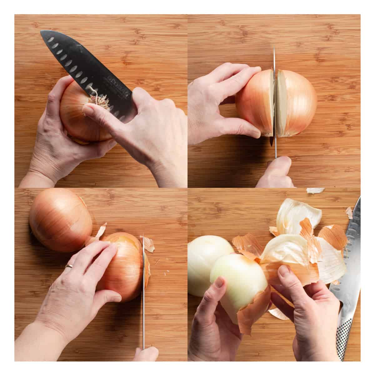 how to peel an onion.