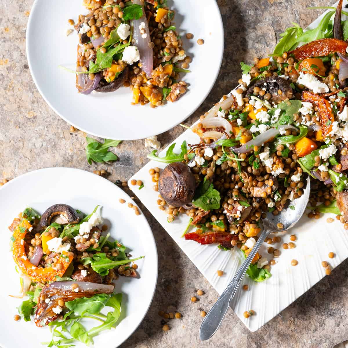 Confit of Pork Tongue with Warm Lentil Salad Recipe