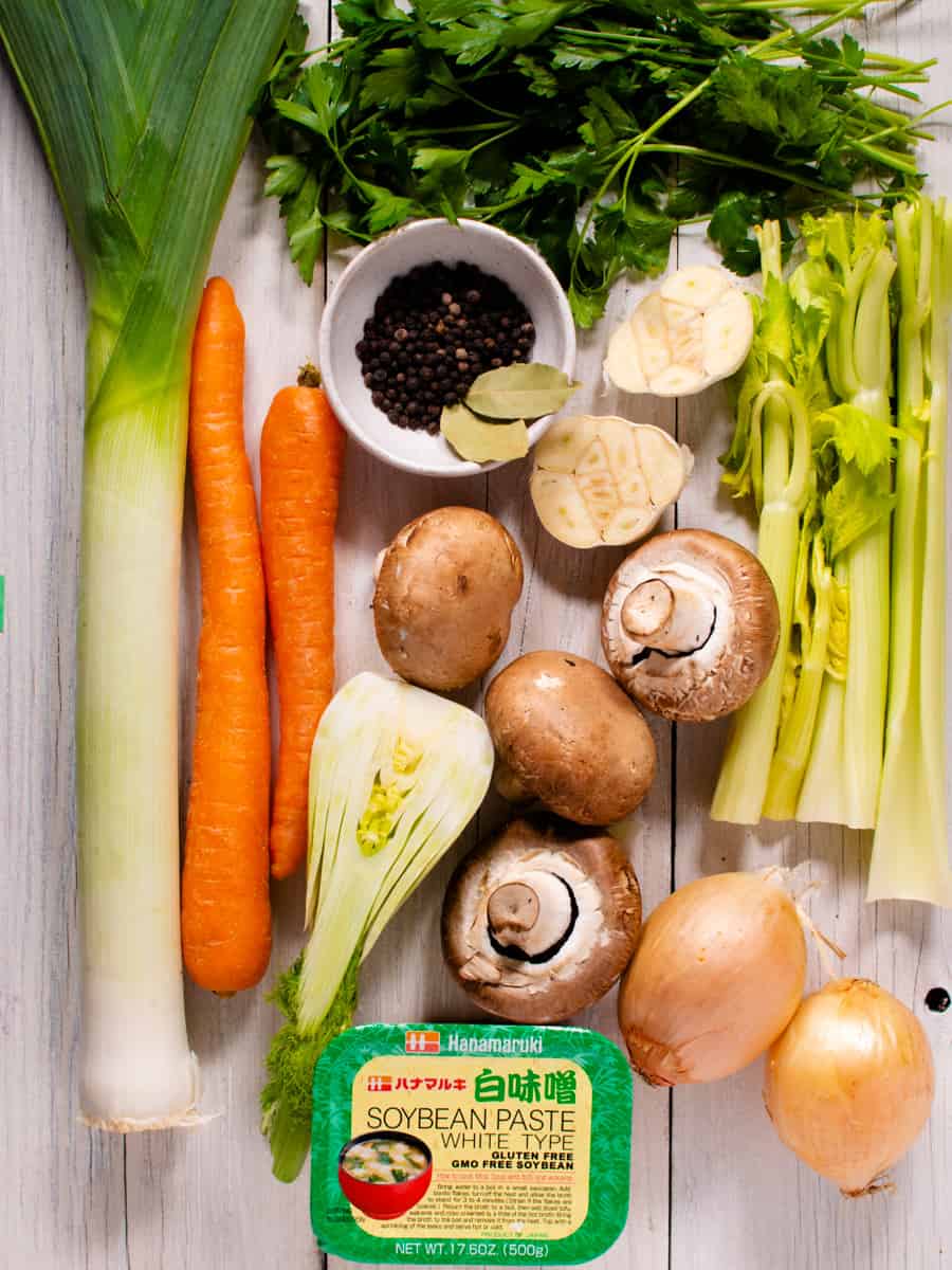 vegetables for making stock