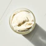 jar of ranch dressing taken from overhead on white background