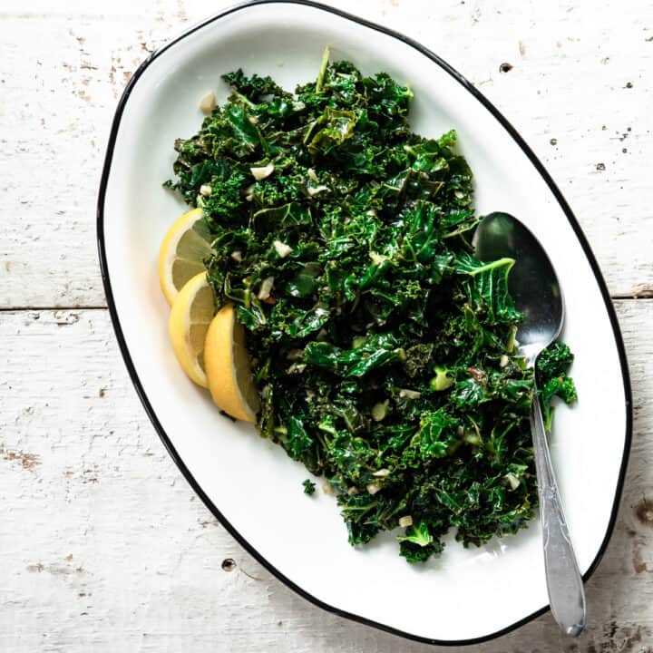Sautéed Lemon Garlic Kale • My Pocket Kitchen