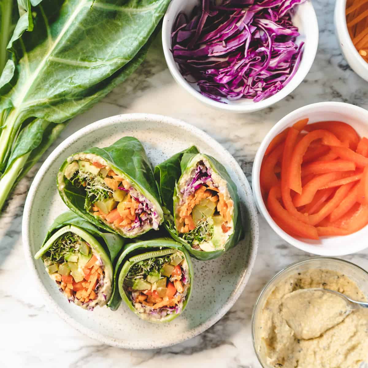 Collard Green Wraps • My Pocket Kitchen