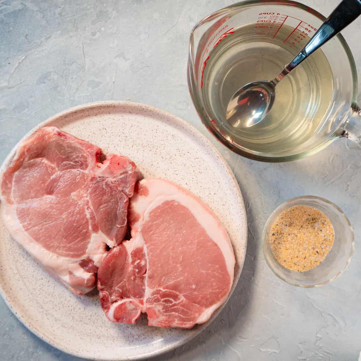 center cut chops, brine and spices before preparing the recipe.