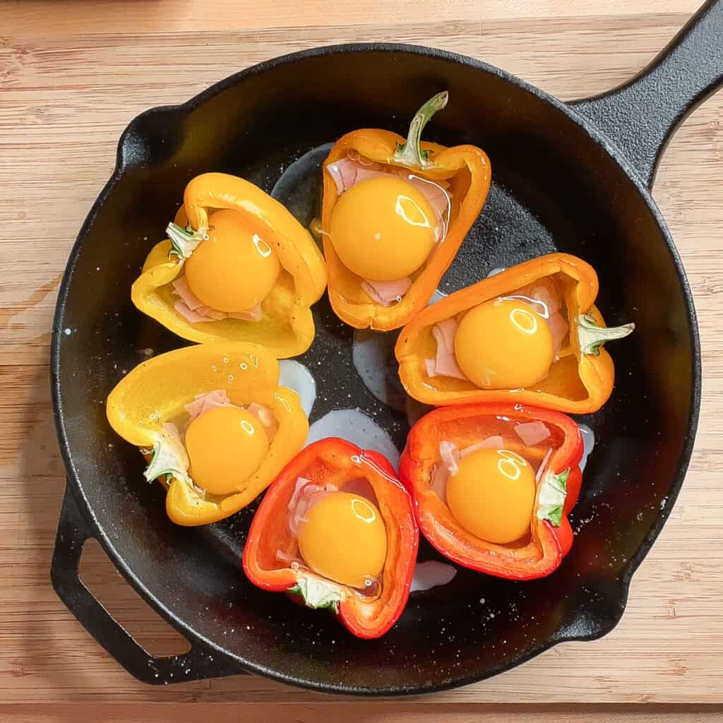 Oven Baked Eggs In Peppers • My Pocket Kitchen