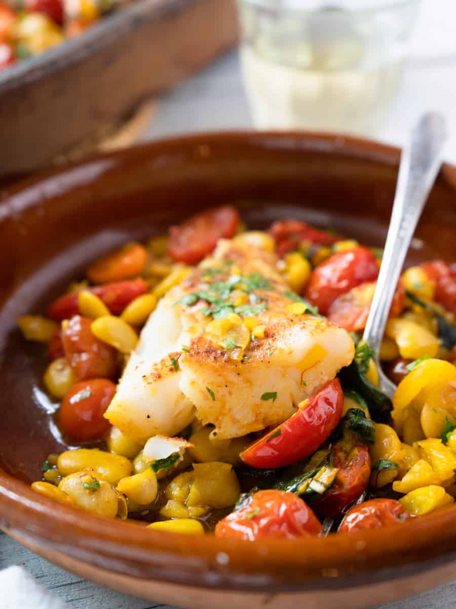 Spanish Inspired Baked Cod • My Pocket Kitchen