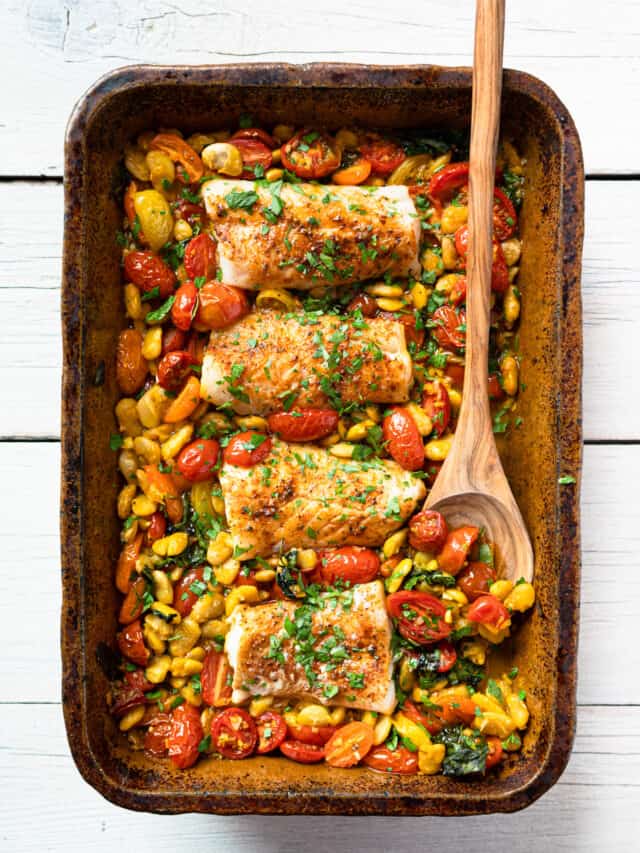 Spanish Inspired Baked Cod • My Pocket Kitchen